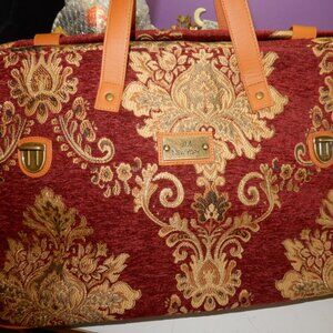 Joy Mangano JM New York Tapestry Weekender Carpet Bag